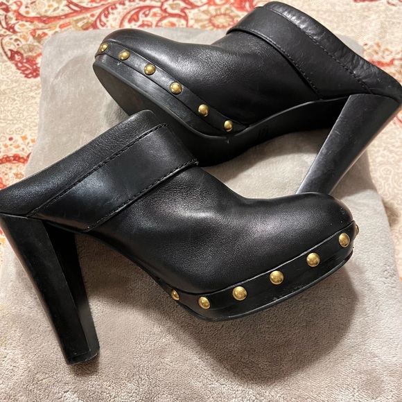 Coach Black Leather Mules - Picture 7 of 10